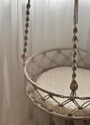 Плетений макраме гамак для кота підвісне ліжечко для котика 2