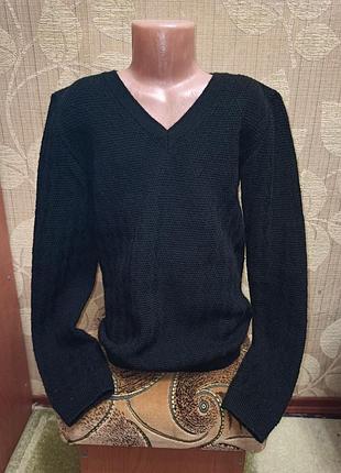 Пуловер art knit для мальчика, размер 158-164, черный