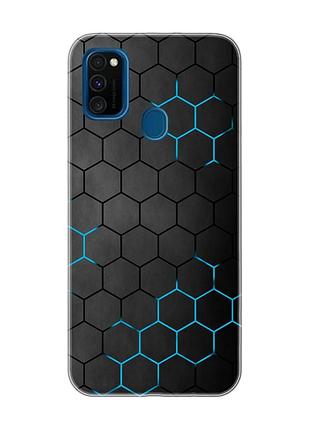 Чехол на samsung galaxy m30s/m21 :: фон соты (принт 359)