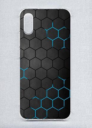 Чохол з потовщеними кутами на xiaomi redmi 9a :: фон соти (принт 359)