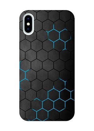 Матовий чохол з рожевими боками на iphone x / xs :: фон соти (принт 359)