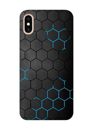 Матовий чохол з червоними боками на iphone xs max :: фон соти (принт 359)
