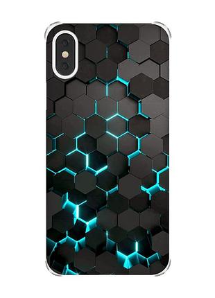 Чохол з потовщеними кутами на iphone x/xs :: соти 3d (принт 357)