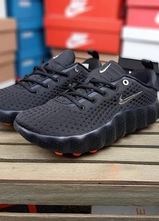 Женские качественные и стильные кроссовки nike mind 002 black hyper crimson черные с оранжевым
