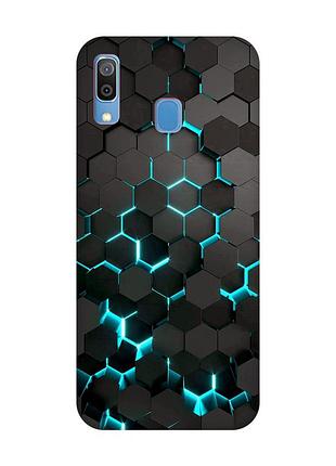 Матовий чохол з червоними боками на samsung galaxy a30 (2019) / a20 (2019) :: соти 3d (принт 357)