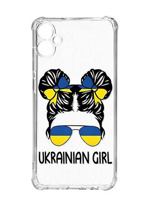 Чохол з потовщеними кутами на samsung galaxy a05 (a055) :: українська дівчина (принт 113)