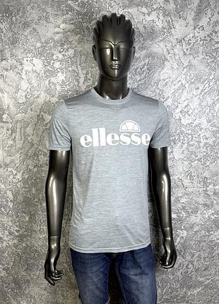 Ellesse футболка s размер спортивная серая с принтом