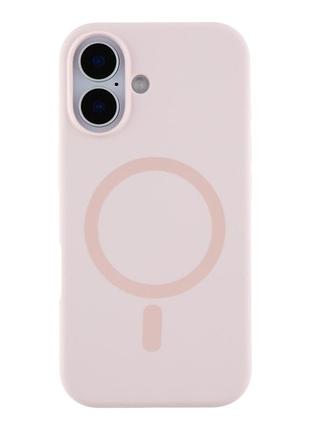 Чохол накладка glow silicone case with magsafe для apple iphone 16 панель-накладка для телефону магнітна зарядка pink