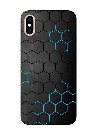 Матовий чорний чохол на iphone xs max фон соти (принт 359)