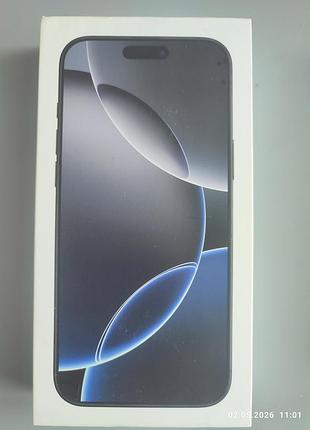 Коробка apple iphone 16 pro max, black titanium 512gb, a3295 mywl3j/a