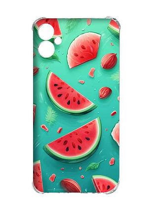 Чехол с утолщёнными углами на samsung galaxy a05 (a055) :: ломтики арбуза (принт 340)