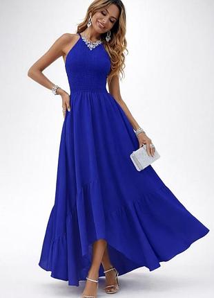 💎роскошное ярко-синее платье макси в стиле boho - твой идеальный образ для праздника или отпуска!