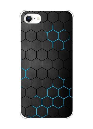 Чехол с утолщёнными углами на iphone 7/ 7s/ 8/ 8s :: фон соты (принт 359)