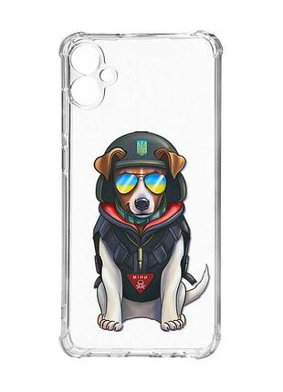 Чехол с утолщёнными углами на samsung galaxy a05 (a055) :: пёс патрон (принт 4)