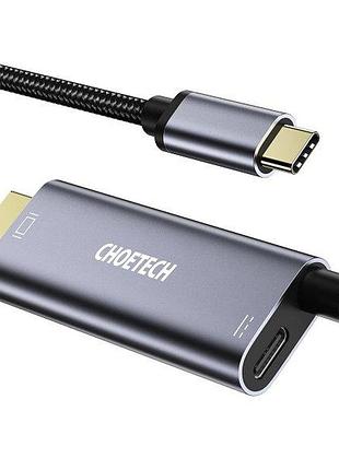 Кабель choetech xch-m180gy, usb-c hdmi, 1.8м