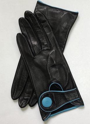 Перчатки женские без подкладки с натуральной кожи ягненка. 7.5"/20 см