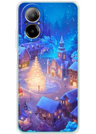 Чехол силиконовый с картинкой на realme c67 (новогодний)
