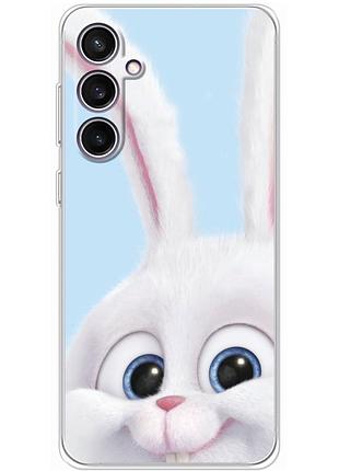 Чехол силиконовый с картинкой на samsung galaxy s23 fe (s711) (кролик снежок)