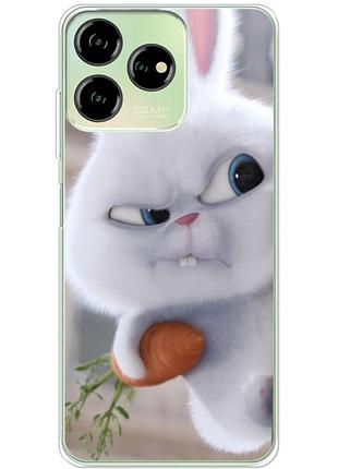 Чехол силиконовый с картинкой на zte blade v50 design 4g (кролик снежок)