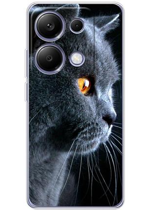 Чехол силиконовый с картинкой на xiaomi redmi note 13 pro 4g (британский кот)