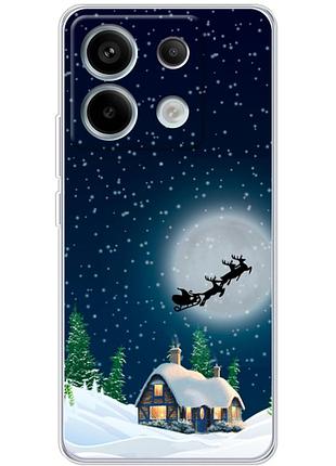 Чехол силиконовый с картинкой на xiaomi redmi note 13 5g (новогодний)
