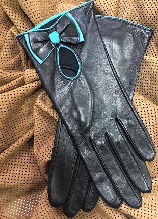 Перчатки женские без подкладки 8"/22 см