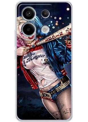 Чехол силиконовый с картинкой на xiaomi redmi note 13 5g (харли квинн, harley quinn)