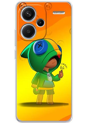 Чехол силиконовый с картинкой на xiaomi redmi note 13 pro plus 5g (бравл старс, brawl stars)