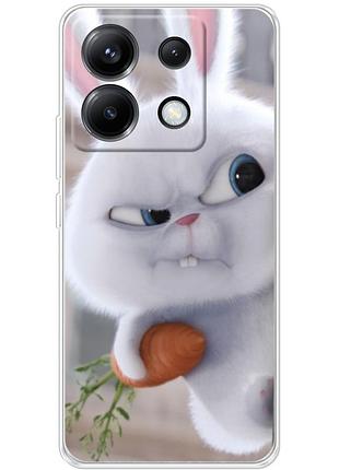 Чохол силіконовий з картинкою на xiaomi poco x6 5g (кролик сніжок)
