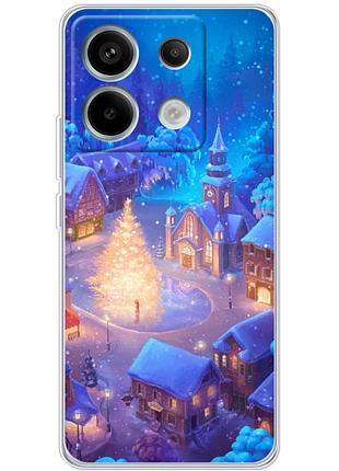 Чехол силиконовый с картинкой на xiaomi redmi note 13 5g (новогодний)