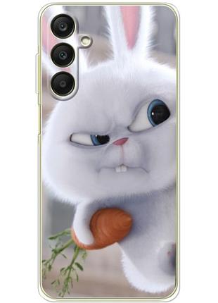 Чехол силиконовый с картинкой на samsung galaxy a25 (a256) (кролик снежок)