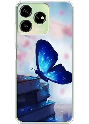 Чехол силиконовый с картинкой на zte blade v50 design 4g (бабочка)