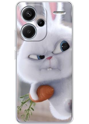 Чехол силиконовый с картинкой на xiaomi redmi note 13 pro plus 5g (кролик снежок)