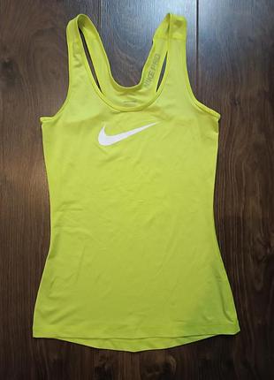 Жіноча салатова спортивна майка nike pro розмір xs