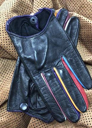 Перчатки женские без подкладки укороченные. 7"/19 см