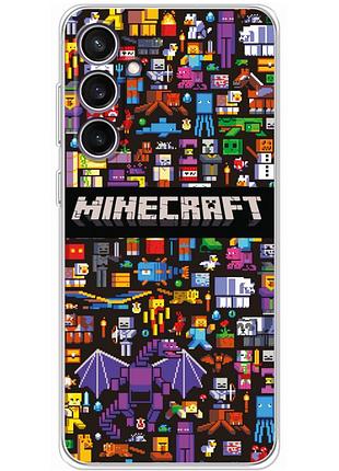 Чехол силиконовый с картинкой на samsung galaxy s23 fe (s711) (майнкрафт, minecraft)
