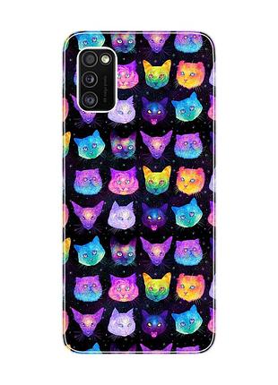 Чехол на samsung galaxy a41 :: кошки фон (принт 362)