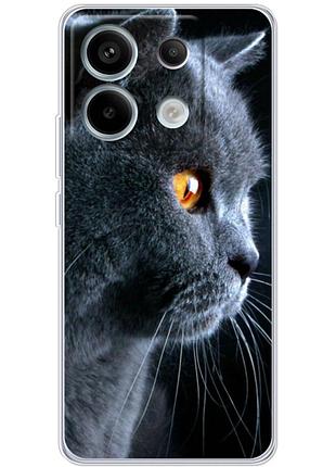 Чехол силиконовый с картинкой на xiaomi redmi note 13 5g (британский кот)