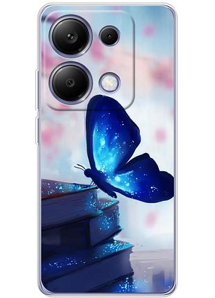 Чехол силиконовый с картинкой на xiaomi redmi note 13 pro 4g (бабочка)