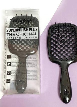 Расческа для волос superbrush plus hollow comb, черная