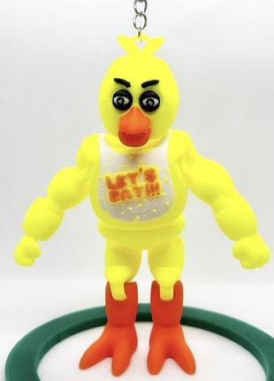 Брелок chica пять ночей у фредди (five nights at freddy's) напечатано на 3д принтере