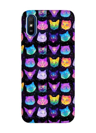 Чехол на xiaomi redmi 9a :: кошки фон (принт 362)