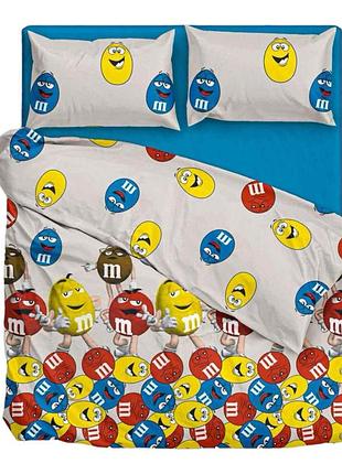 Комплект постельного белья friends m&m, бязь arabeska, двухспальный євро 240×220 см