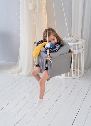 Подвесная тканевая детская качель comfort +