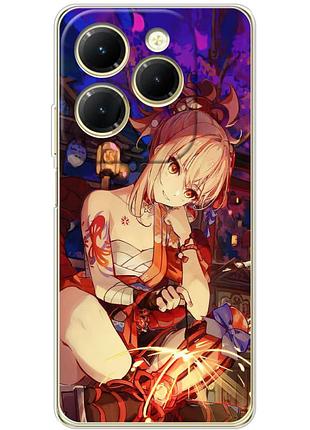 Чехол силиконовый с картинкой на infinix hot 40 (аниме, anime)