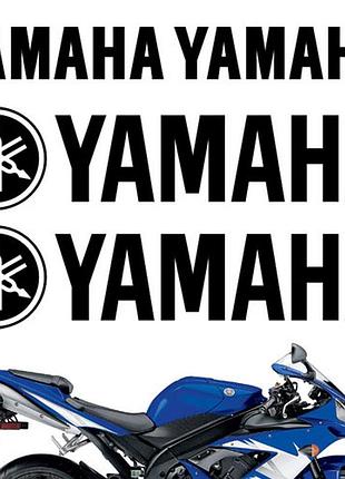 Вінілова наклейка на мот " yamaha " 16х30 см