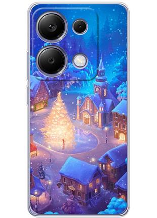Чехол силиконовый с картинкой на xiaomi poco m6 pro (новогодний)