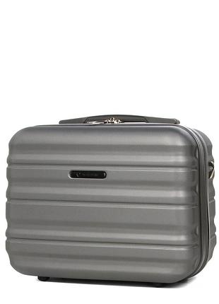 Бьюти кейс дорожный поликарбон франция 34x30x18 см 16 л 0.85 кг worldline 628 серый