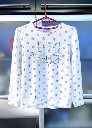 Жіночий світшот, кофточка в сріблясту сніжинку girls wear