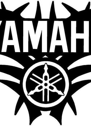 Виниловые наклейки " yamaha " 16х20 см желтый
